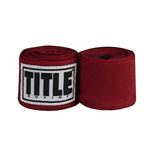Title Boxing Elastic Mexican Hand Wrap, Maroon, 180"