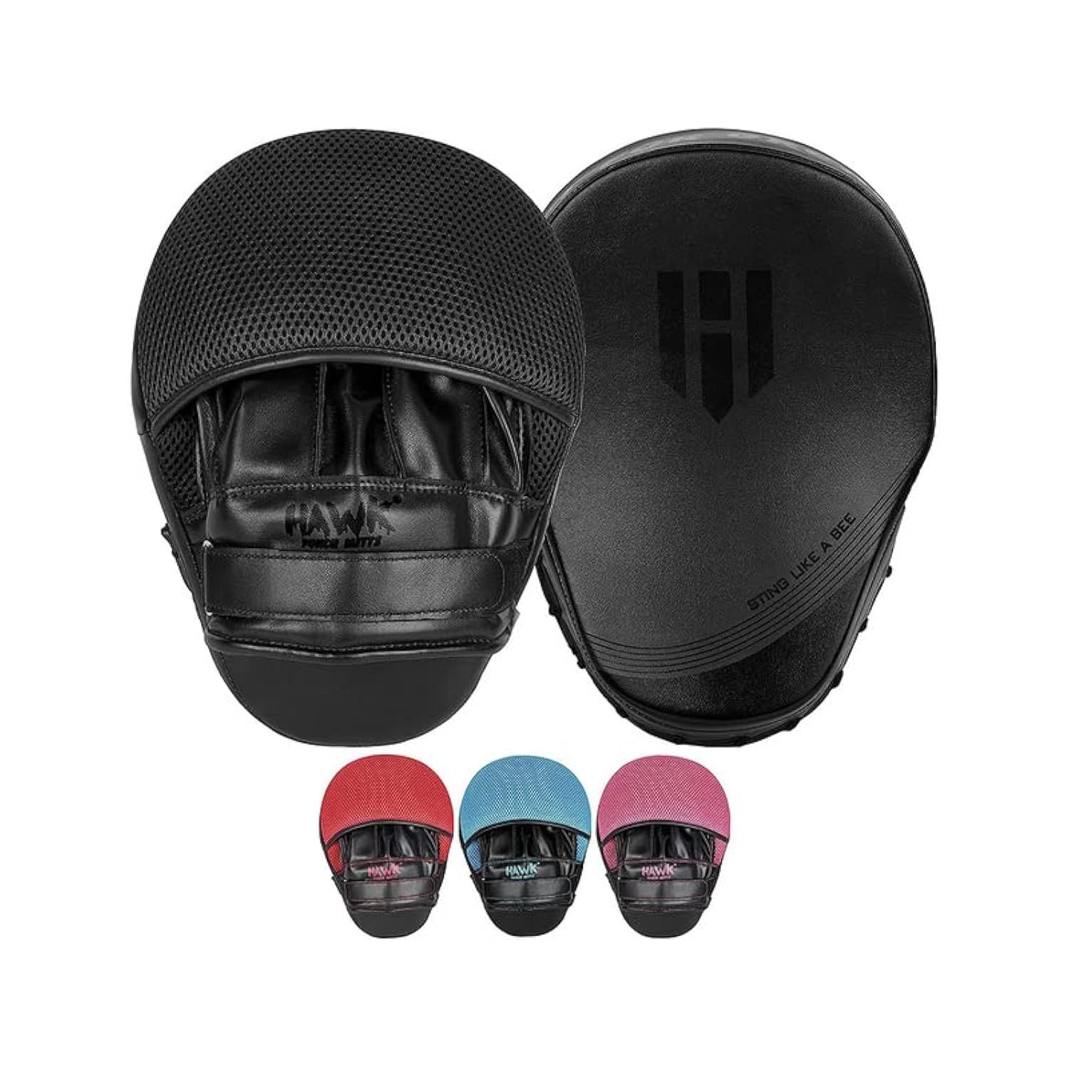 Hawk Sports Punching Mitts for Men, Women, &amp; Kids, Leather Focus Mitts for Martial Arts &amp; Boxing Training, Curved Punch Mitts for Karate, Kickboxing, Krav MAGA, Muay Thai &amp; Taekwondo