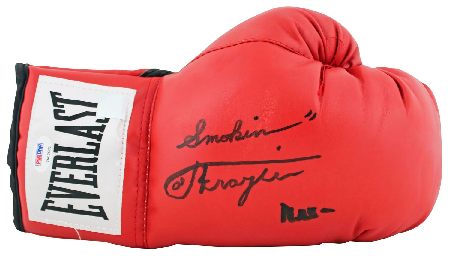 Muhammad Ali &amp; Joe Frazier Signed Red Everlast Boxing Glove PSA/DNA #7A02081