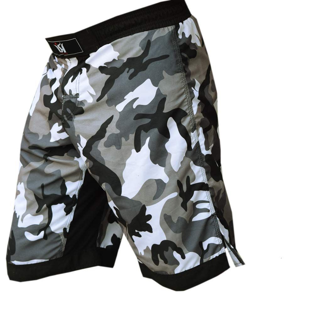 MMA Kick Boxing Fight Shorts Grappling Muay Thai Cage Fighting Short Kick Boxing Martial Art Training Clothing Uniform (Medium 34-36") Camouflage