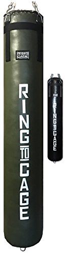 Muay Thai 6ft Heavy Bag Double-End - Filled or Un-Filled for Muay Thai, MMA, Kickboxing, Boxing