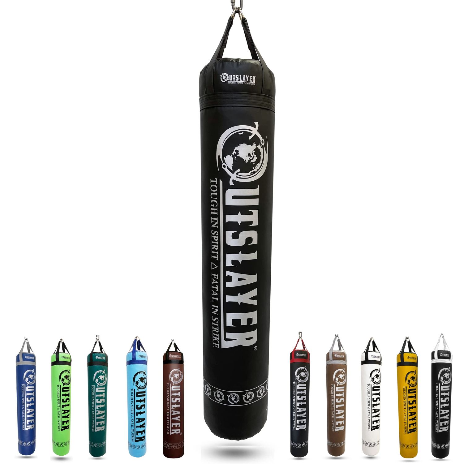 Outslayer Muay Thai Kickboxing Heavy Punching Bag – 6ft 130 lb – Made in USA – for MMA, Boxing &amp; Training