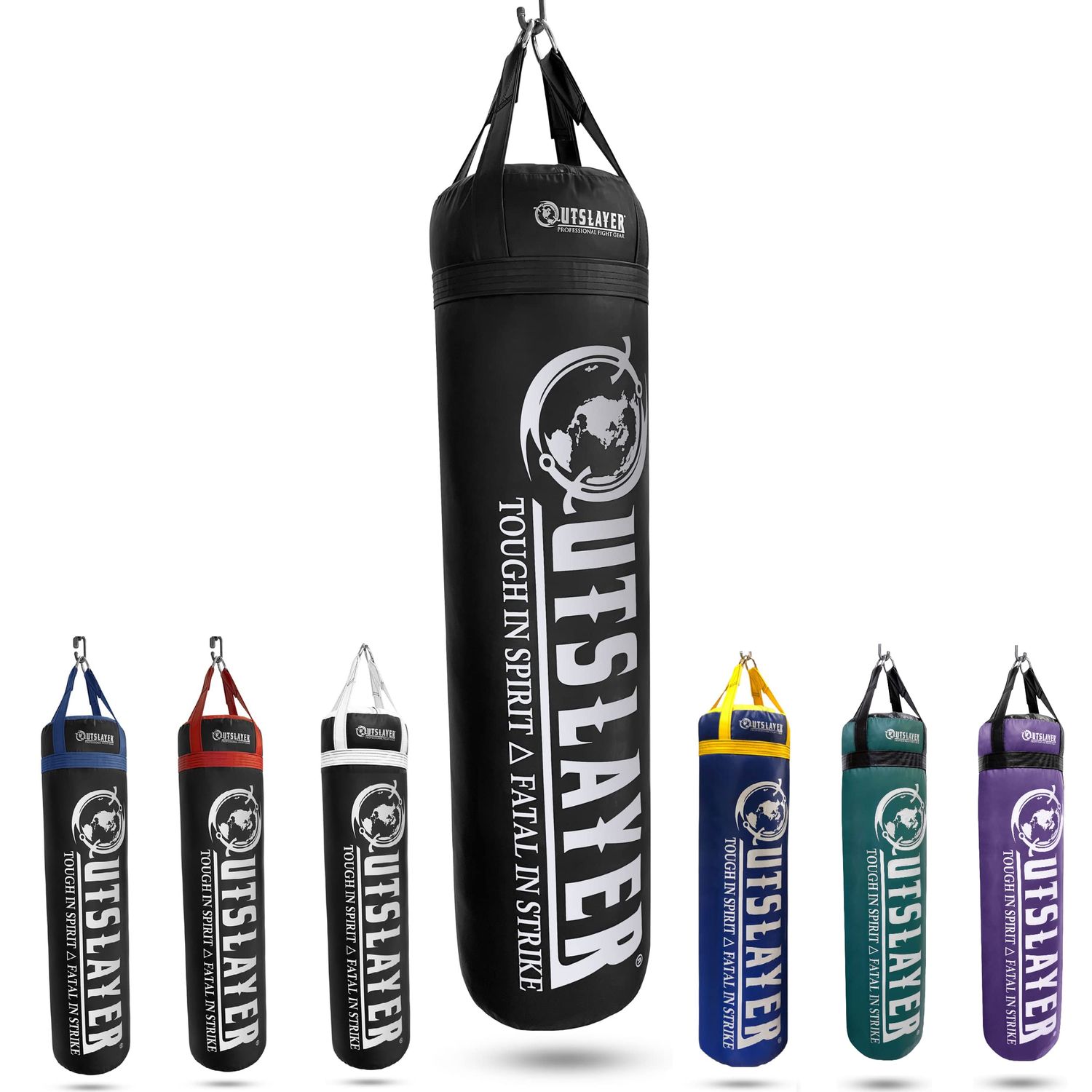 Outslayer 100 lbs Filled Heavy Bag | Custom Colors for Boxing, Kickboxing, Taekwondo &amp; MMA Training | Made in USA