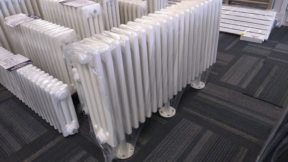 Bisque Classic Floor Standing Column Radiator 4 column 600H X 1000W White Half Price “Too Late Sold Out”