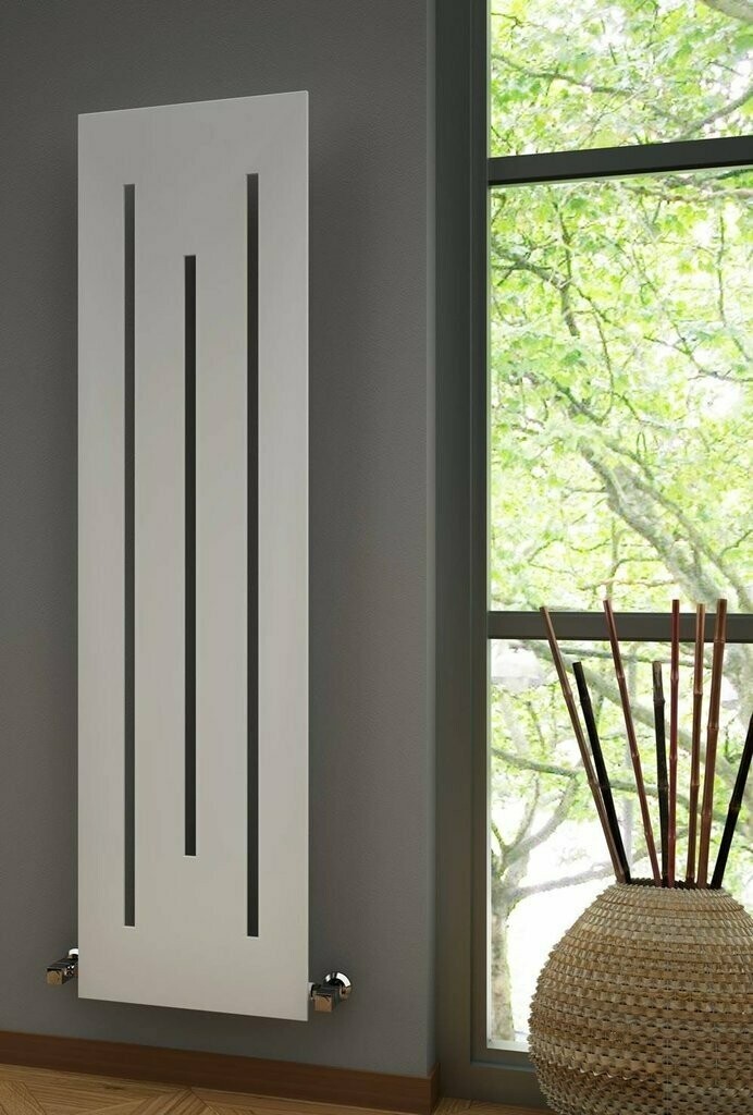Line Vertical Flat Panel Designer Radiator White & Anthracite Save 35%