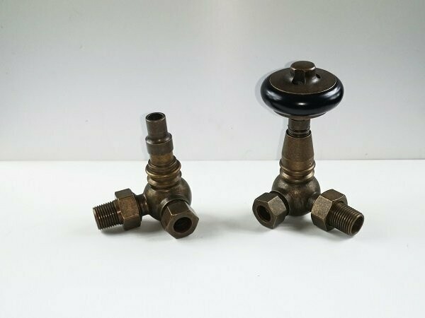 Cambridge Traditional Corner TRV Valve Set Antique Copper