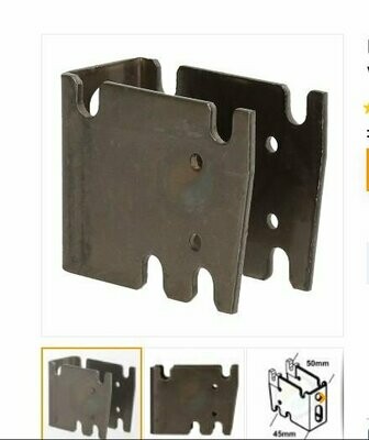 50mm Raw Bare Metal Extended Wall Bracket Set of 4