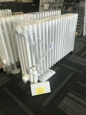 Bisque Classic 4 column Floor Standing Electric Column Radiator 575H X 916W Ral 9010 White. 1500 watts. Incredible Sale price ONE left !!!!!