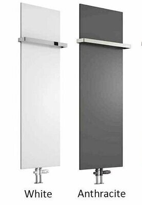 Ultra Slimline Vertical Radiator with Towel Bar Options White/Anthracite