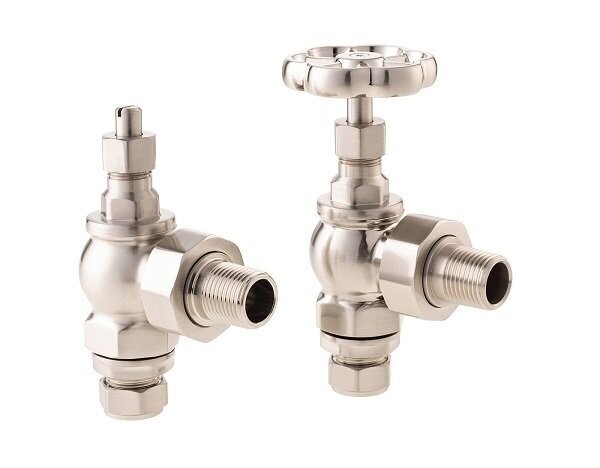 Traditional Manual Valve Set Brushed Nickel