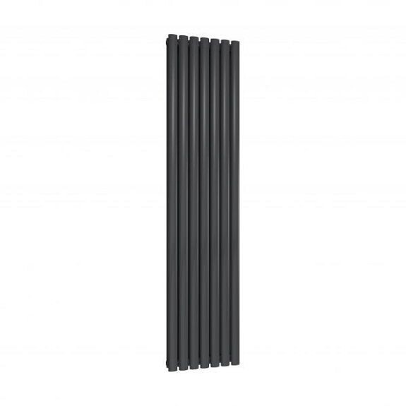 Oval Tubed Aluminium Vertical Radiator Single &amp; Double Panel White / Anthracite