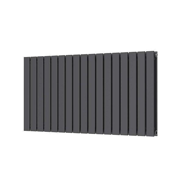 Bravo Flat Panel Designer Radiator 600H X 1158W Double Panel. White - Anthracite