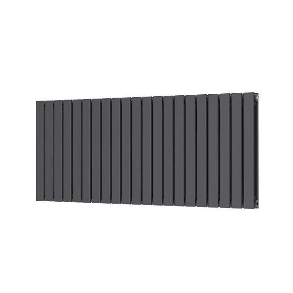 Bravo Flat Panel Designer Radiator 
600H X 1430W Double Panel. White - Anthracite