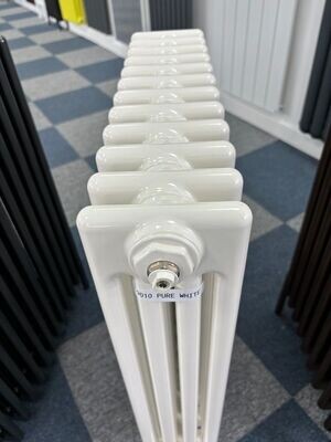 Off White/Cream Ral 9010 Column Radiators. Made in Germany. Ultimate quality. Huge Choice of Sizes. Save 45% + Bespoke