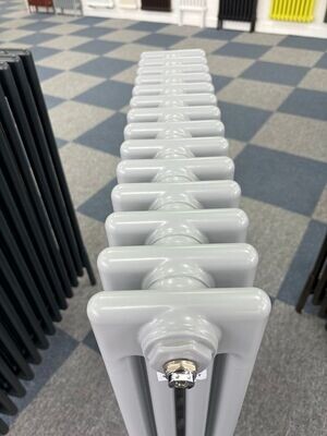 Light Matt Grey Column Radiators. Made in Germany. Ultimate quality. Huge Choice of Sizes. Savings of 45% Bespoke