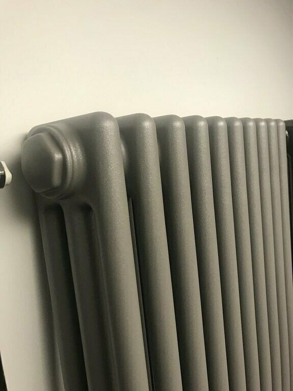 Sensations 26 Light Matt Grey Textured  Column Radiators. Made in Germany. Huge Choice of Sizes. Savings of 45% Bespoke