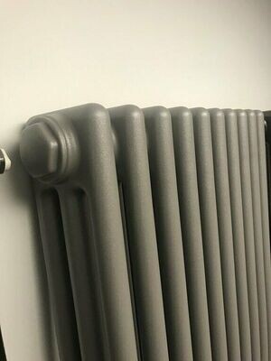 Sensations 26 Light Matt Grey Textured Column Radiators. Made in Germany. Huge Choice of Sizes. Savings of 45% Bespoke