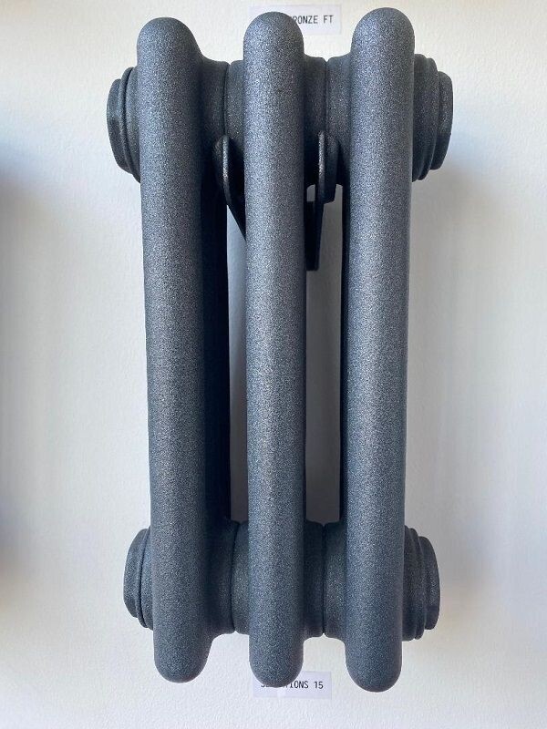 Sensations 15 Matt Grey Textured  Column Radiators. Made in Germany.Huge Choice of Sizes. Savings of 45% Bespoke
