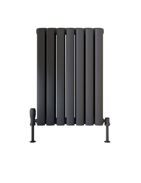 Oval Tubed Designer Radiator 
600H X 413W Double Panel White or Anthracite. Save 50%