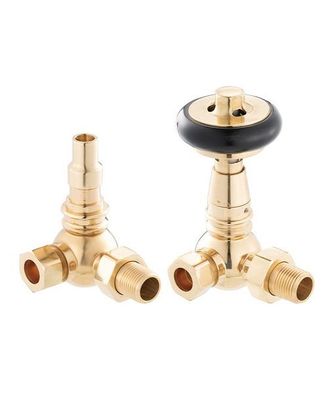 Cambridge Corner TRV Radiator Valves Brass