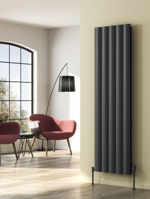 Wave Aluminium Vertical Radiators Anthracite & White. Rapid Heat up. Hot Hot Hot !!!!