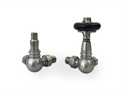 Cambridge Traditional Corner TRV Valve Set Brushed Nickel