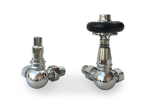 Cambridge Traditional Corner TRV Valve Set Polished Nickel