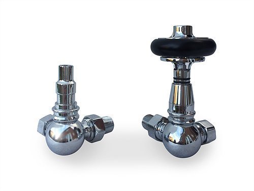 Cambridge Traditional Corner TRV Valve Set Chrome