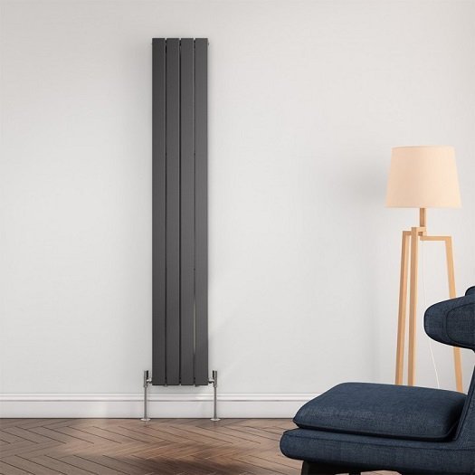 Flat Panel Vertical Designer Radiators  White & Anthracite