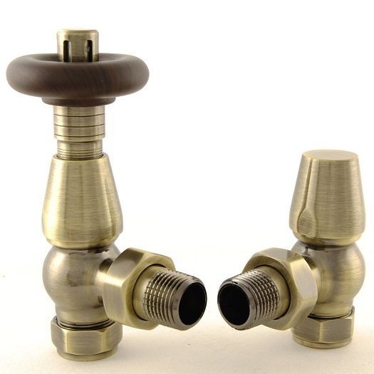 Brown Top Traditional Angled Thermostatic Valve Sets 6 Colour options