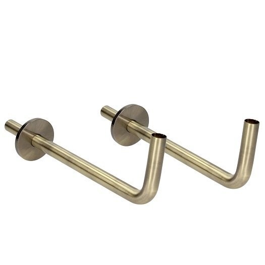 Angled 300mm pipe extensions 5 Colours, Colour: Antique Brass