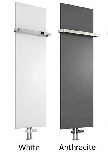 Ultra Slimline Vertical Radiator with Towel Bar  Options White/Anthracite