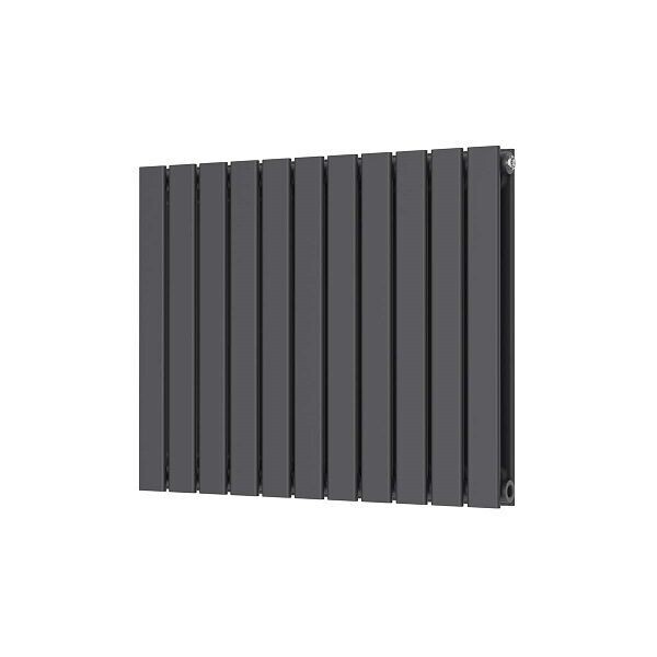 Brav Flat Panel Designer Radiator 600H X 886W Double Panel.  White - Anthracite