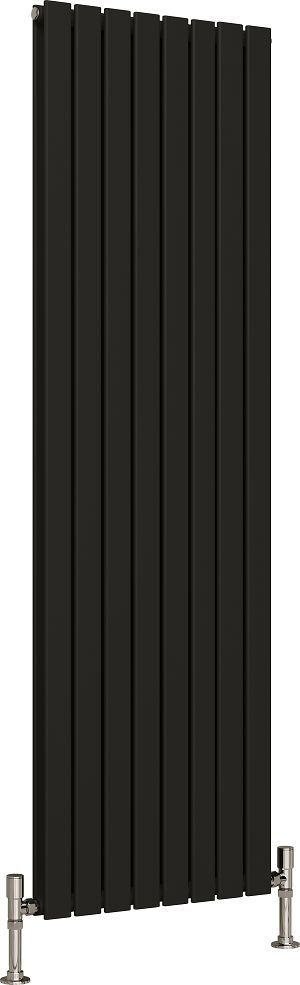 Capri Vertical Flat Panel Radiators Matt White: Textured Anthracite & Black
