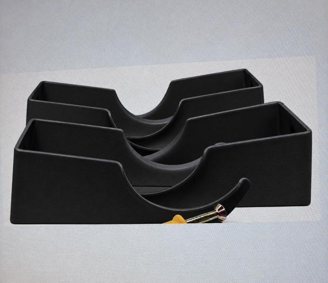 Column Radiator Brackets Black set of 4