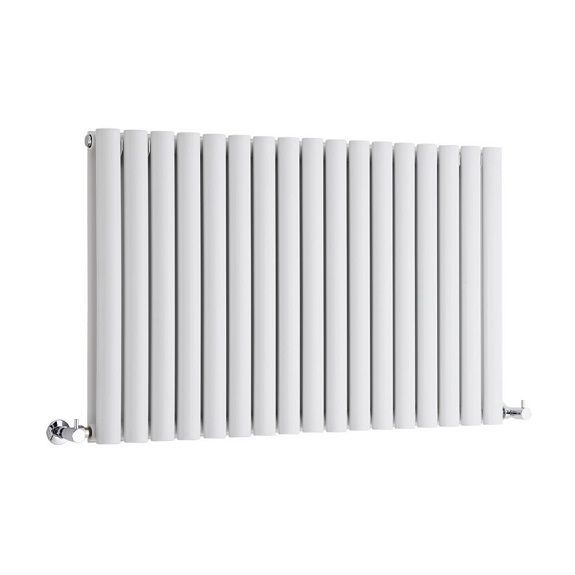 Milano Oval Tubed Horizontal Radiator White 400H X 1180W Milano Oval Tubed Horizontal Radiator White 400H X 1180W
