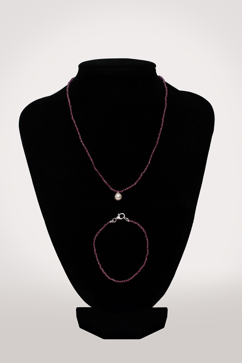 Rubin ékszer szett - sósvízi akoya gyöngy