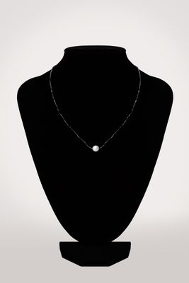Fekete spinell nyaklánc - sósvízi akoya gyöngy