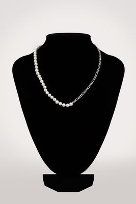 Ízisz - ezüst nyaklánc- édesvízi igazgyöngy