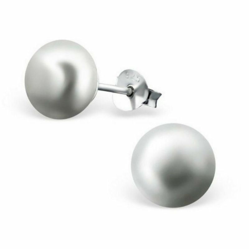 Szürke bogyós fülbevaló - édesvízi igazgyöngy Szürke bogyós fülbevaló - édesvízi igazgyöngy