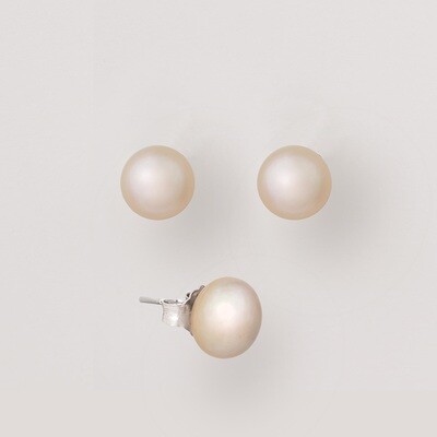 Barack színű bogyós fülbevaló  - édesvízi igazgyöngy