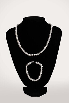 Barokk ékszer szett- édesvízi igazgyöngy Barokk ékszer szett- édesvízi igazgyöngy