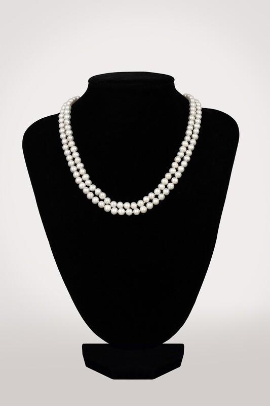 2 soros Ízisz nyaklánc- édesvízi igazgyöngy