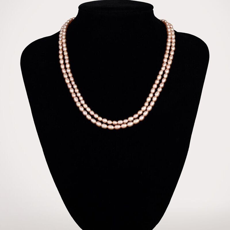 2 soros barack - édesvízi igazgyöngy nyaklánc