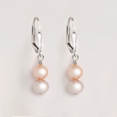 Dupla multi fülbevaló - édesvízi igazgyöngy