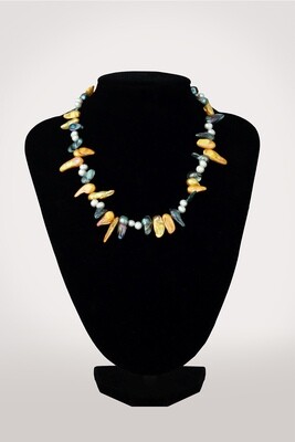 Keshi színes - tenyésztett gyöngy nyaklánc