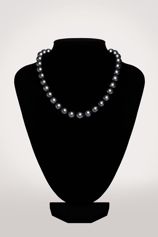 Éjfekete - édesvízi igazgyöngy nyaklánc