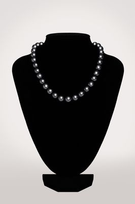 Éjfekete - édesvízi igazgyöngy nyaklánc