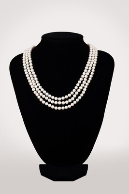 3 soros Ízisz nyaklánc- édesvízi igazgyöngy 3 soros Ízisz nyaklánc- édesvízi igazgyöngy