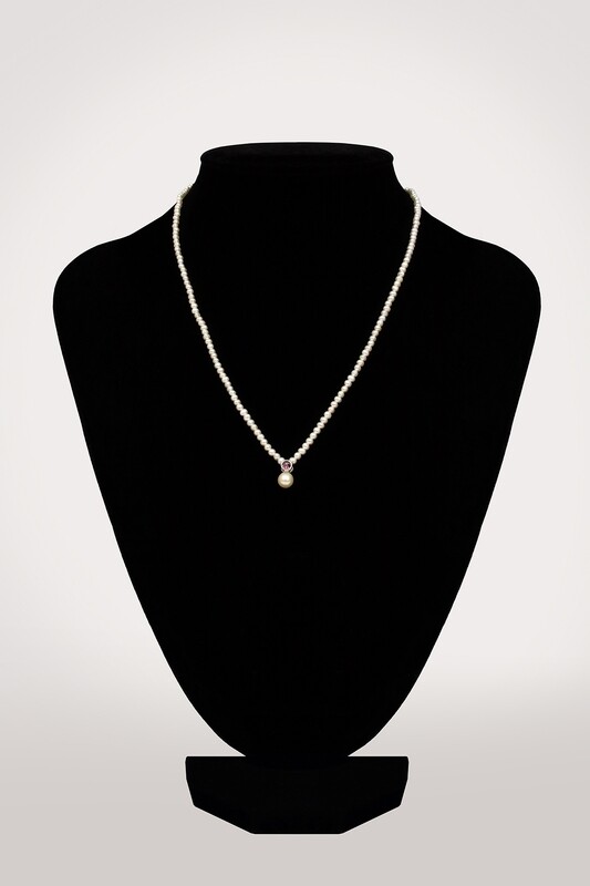 Marrie nyaklánc medállal- édesvízi tenyésztett gyöngy